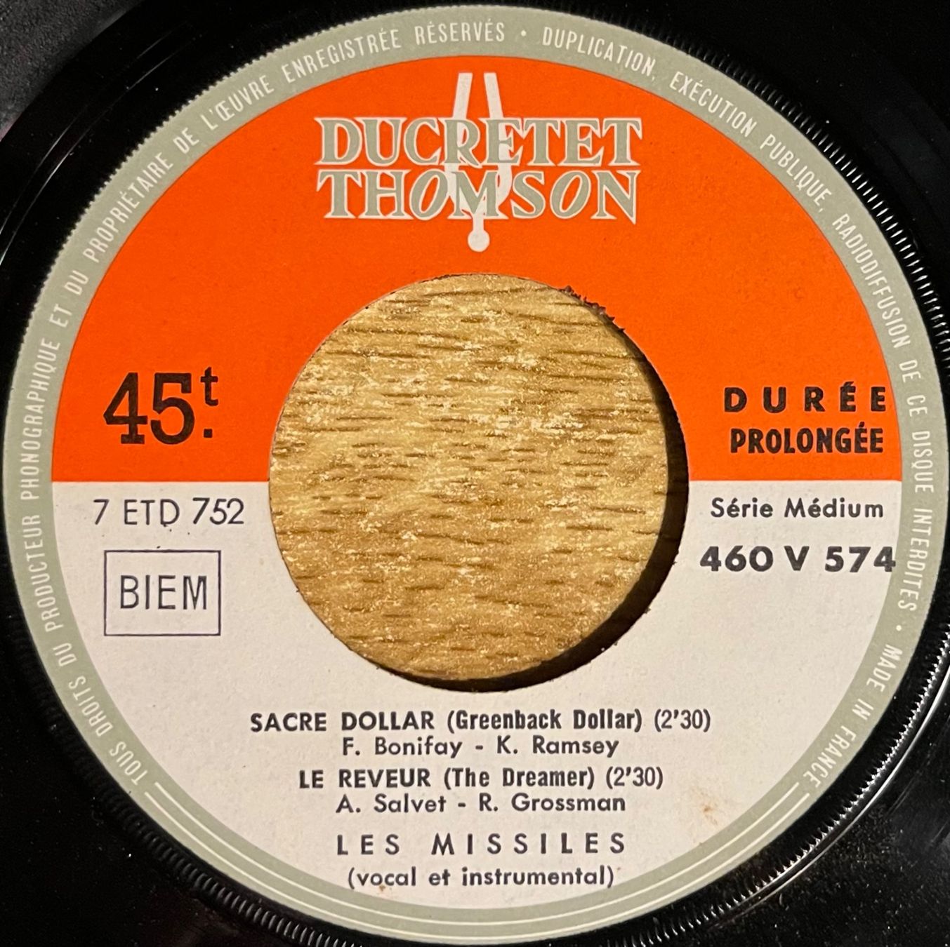Schallplatten: LES MISSILES - SACRE DOLLAR – Gebraucht aus Bussigny von vinyl-pas-cher 2