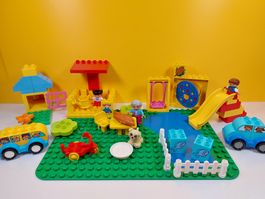 LEGO DUPLO Spielplatz am See; Oma, Kinder, Rutsche, Schaukel