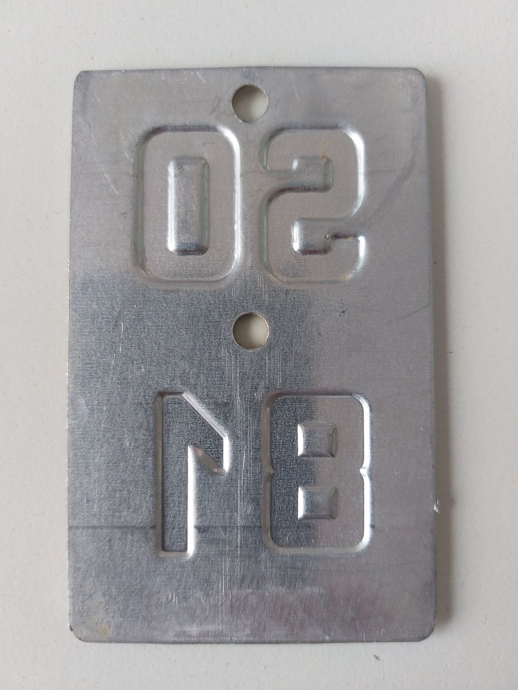 Puch Insegne: Velonummer SO 81 Mofanummer gelb plaque Mofa – Usato da Schenkon venduto da Uhu007 1
