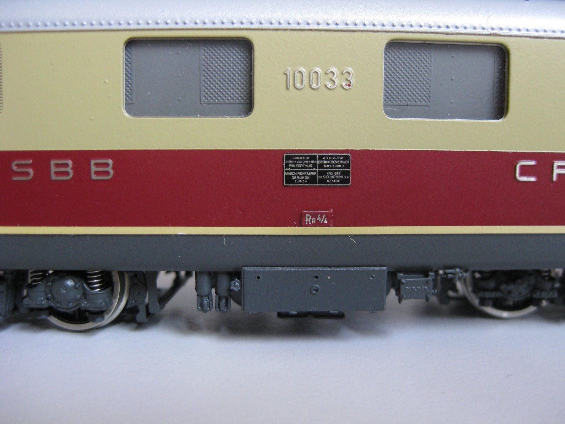 Lemaco Modellini di ferrovie: Lemaco SBB Re 4/4 I 10033 TEE,  HO 21/2 – Usato da Buchs ZH venduto da swiss-train 1
