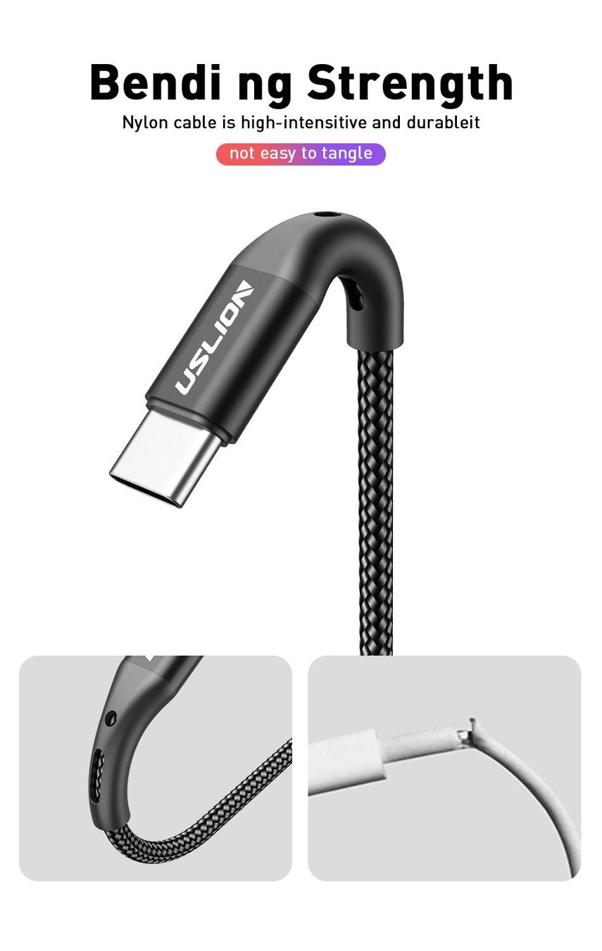 Samsung Ladegeräte: USLION USB C Kabel  Fast Charging 1M – Neu und originalverpackt aus Uerkheim von Kaufoption 6