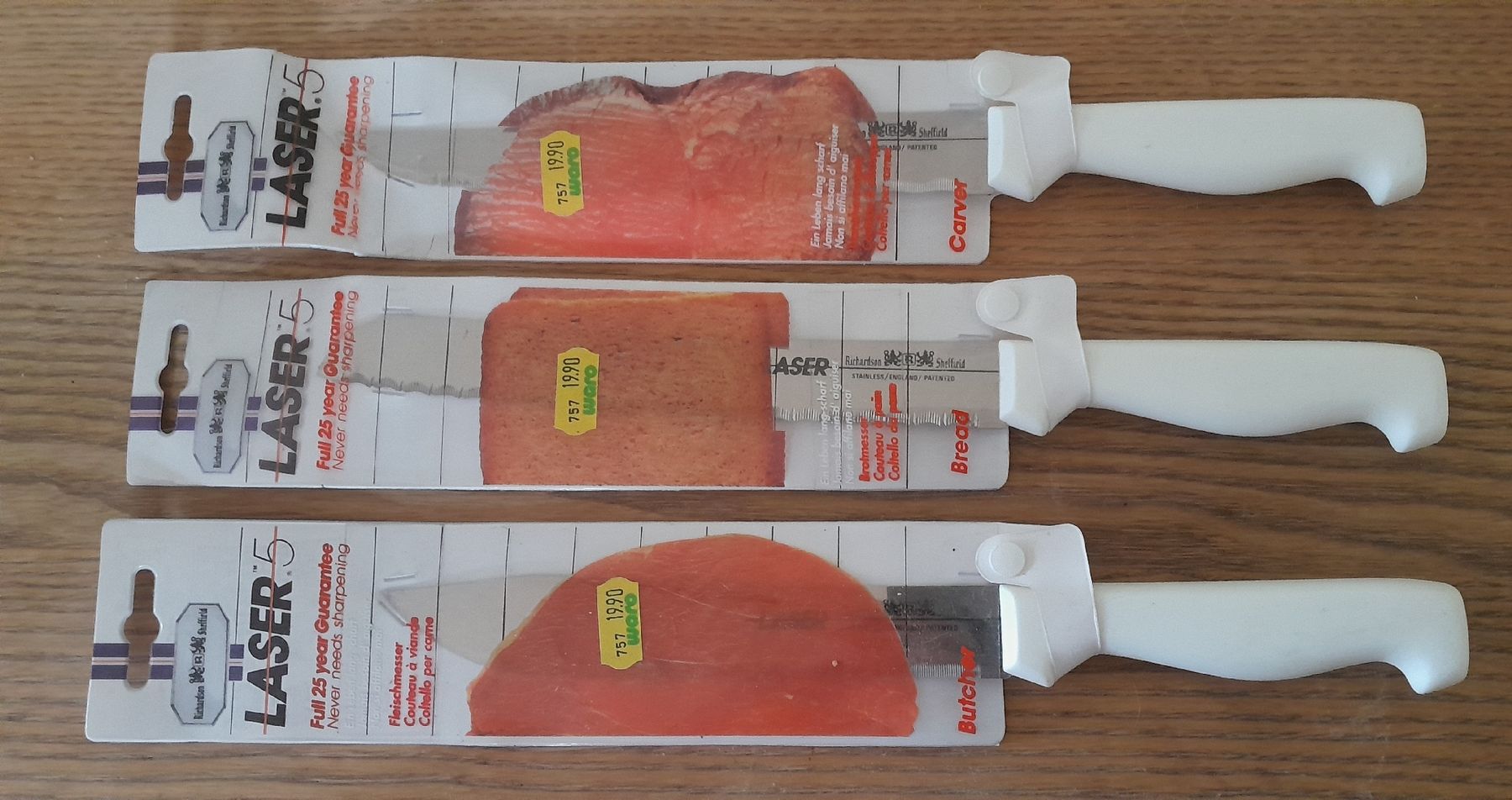Coltelli da cucina: Messerset von Laser – Nuovo (secondo la descrizione) da Adlikon b. Andelfingen venduto da Kraemse 1