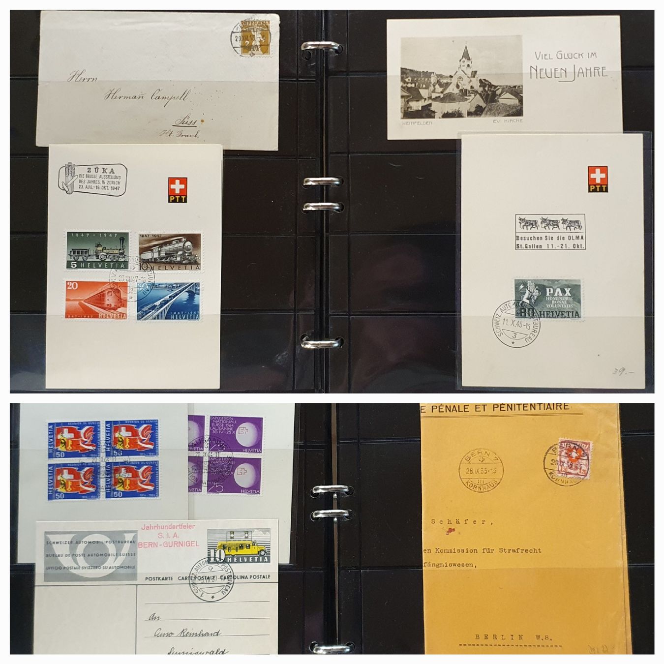 Alle Briefmarken: Restlot Schweiz in 5 Album – Gebraucht aus Kreuzlingen von Rschweiz1 9