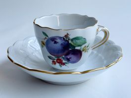 MEISSEN + HÖCHST ¦ Mokkatasse mit Untertasse ******