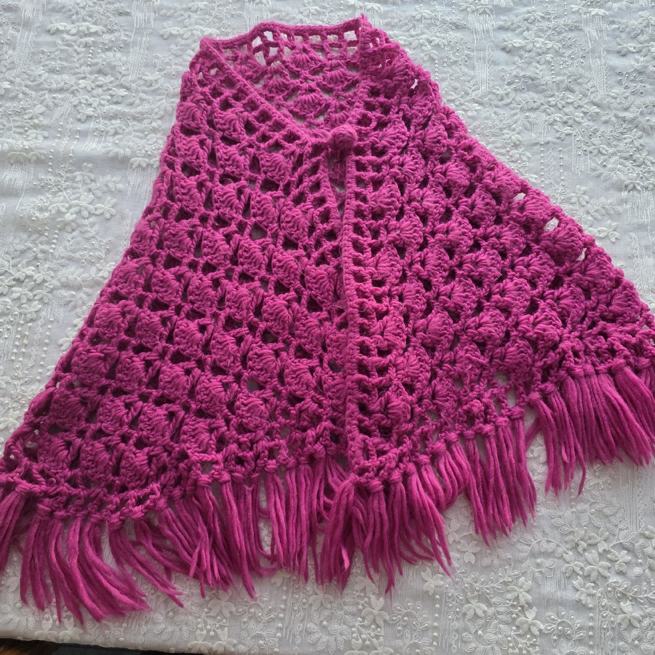 Altro in Moda donna: Wunderschöne Woll-Poncho, Weinrot, Top ! – Usato da Rheinsulz venduto da Gilea 4