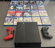 PlayStation 4 avec 2 manettes et 20 jeux PS4