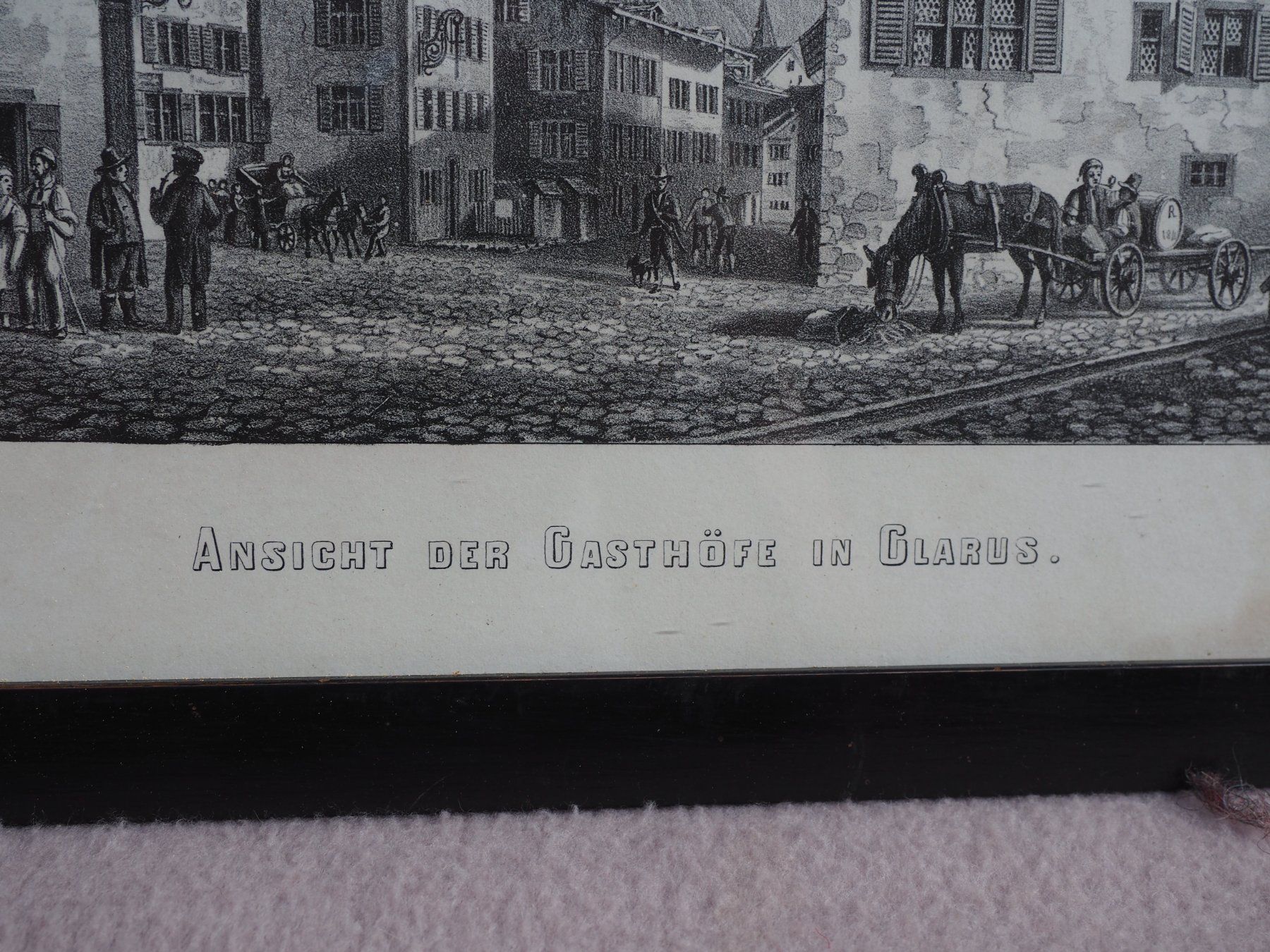 Poster & Bilder: Litho: Ansichten der Gasthöfe in Glarus – Gebraucht aus Schänis von Lobelie1 3
