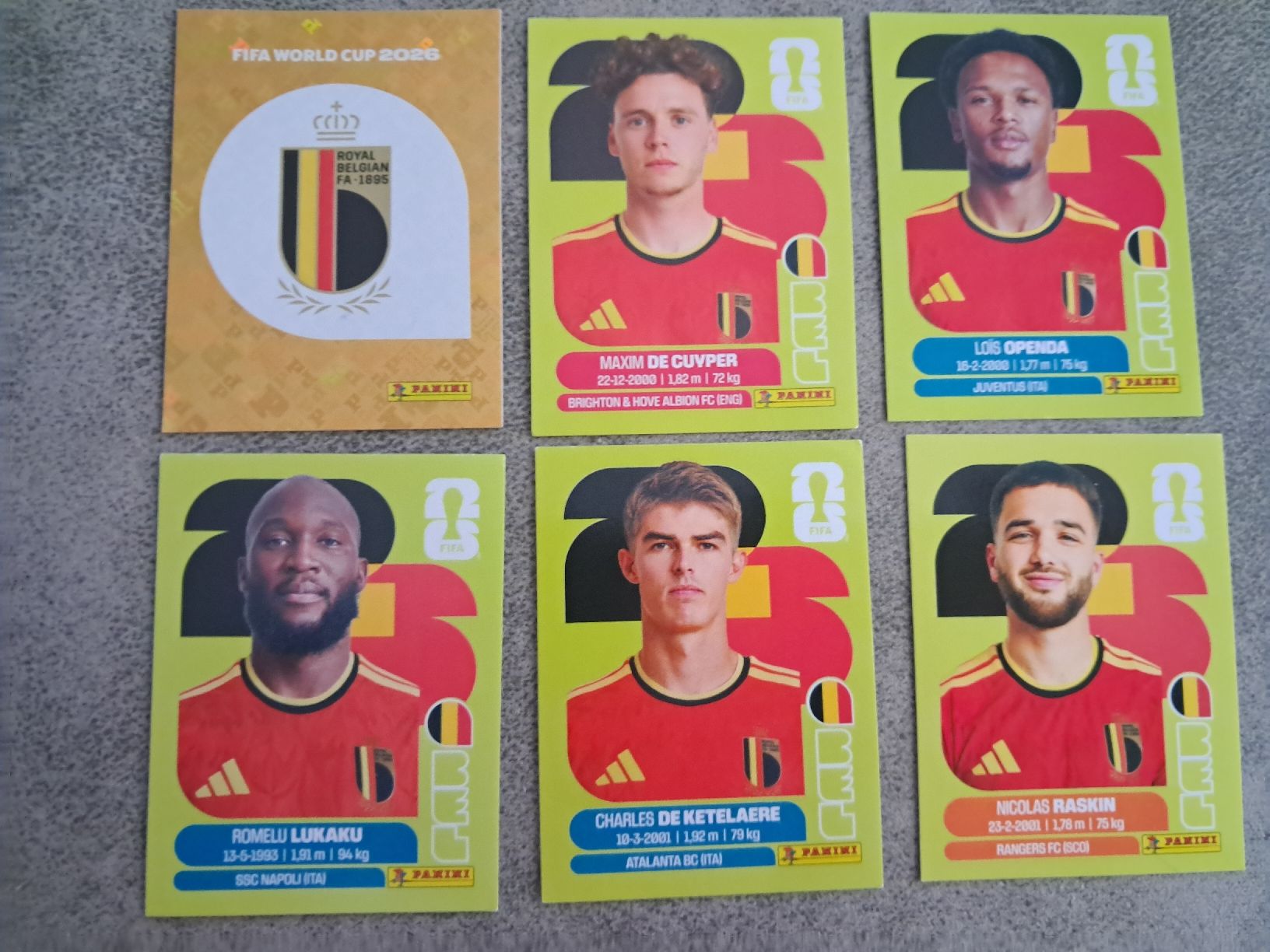 Panini Carte collezionabili: 6 x Paninisticker 2026 / Belgien – Nuovo (secondo la descrizione) da Weinfelden venduto da Da-ryn01
