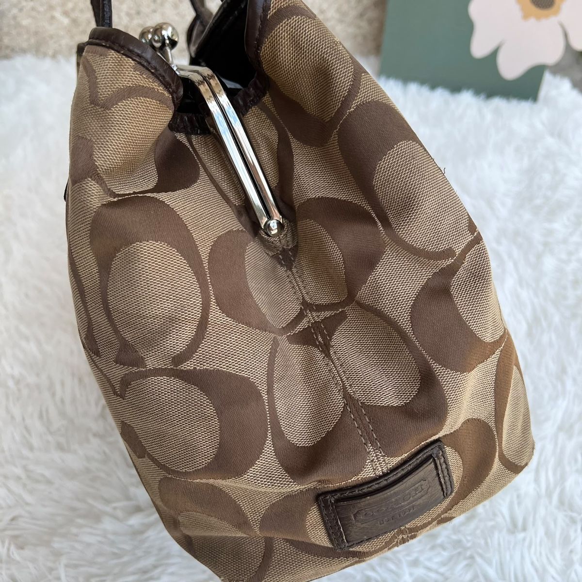 Coach Borse da donna: Handtasche Coach Monogram braun Leder Stoff 36x25cm – Usato da Eggenwil venduto da CNSRVINTAGE 4