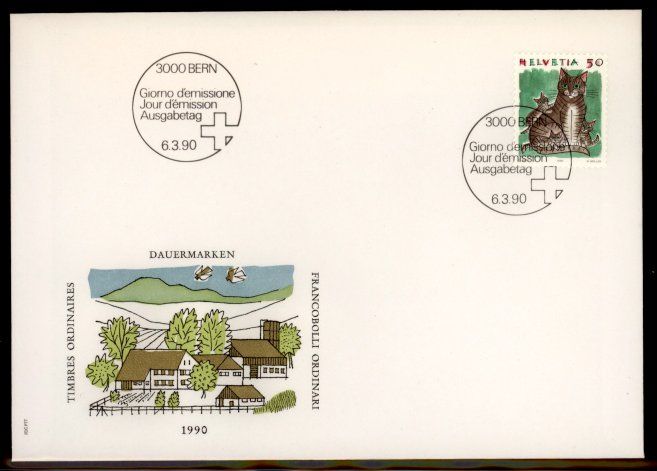 Tutti i francobolli: 1990, FDC, Tiere (Nr. 790) – Usato da Willisau venduto da Vollstempel