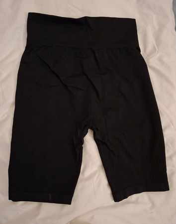 M Sport Seamless Radlerhose Gerippt Schwarz High Waist