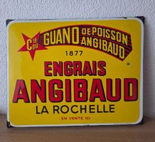 Emailschild Engrais Angibaud Düngemittel plaque émaillée