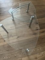 Moderner Glas Couchtisch, Wohnzimmer Tisch auf Rollen!
