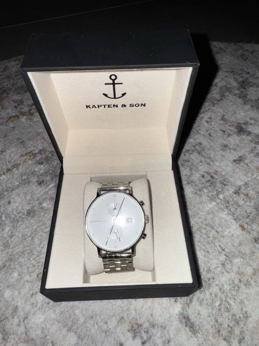 Kapten & Son Orologi: Kapten & Son Uhr Chrono Silver Steel – Usato da Bubendorf venduto da sar_9dgq 1