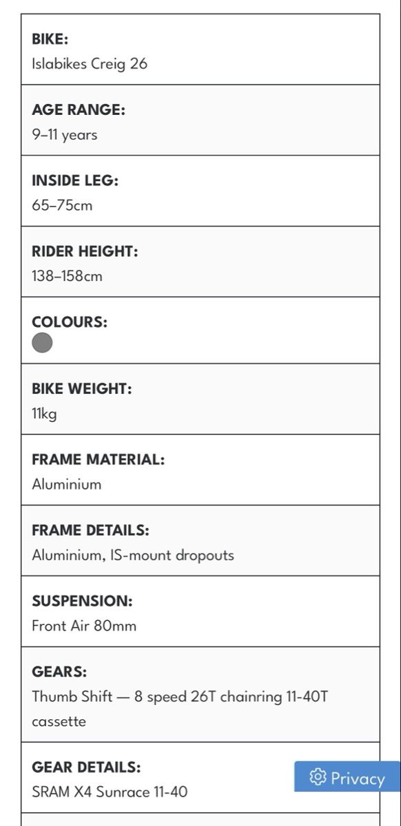 Islabike Biciclette: Islabikes Creig 26" Mountain Bike – Usato da Zürich venduto da ginag2684 6