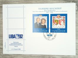 TR20 Enveloppe + Timbre Liechtenstein 1992