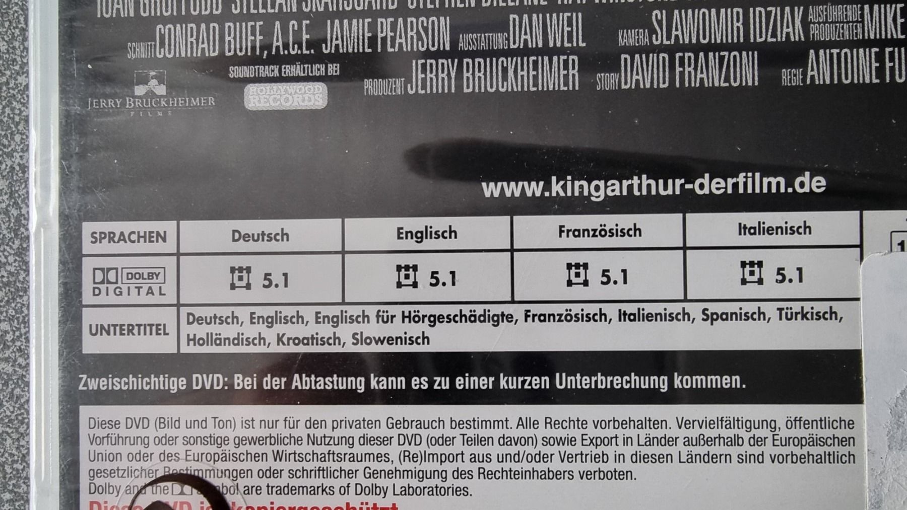 Tutti i DVDs: DVD King Arthur – Nuovo e nell'imballaggio originale da Oetwil am See venduto da fineli2 1