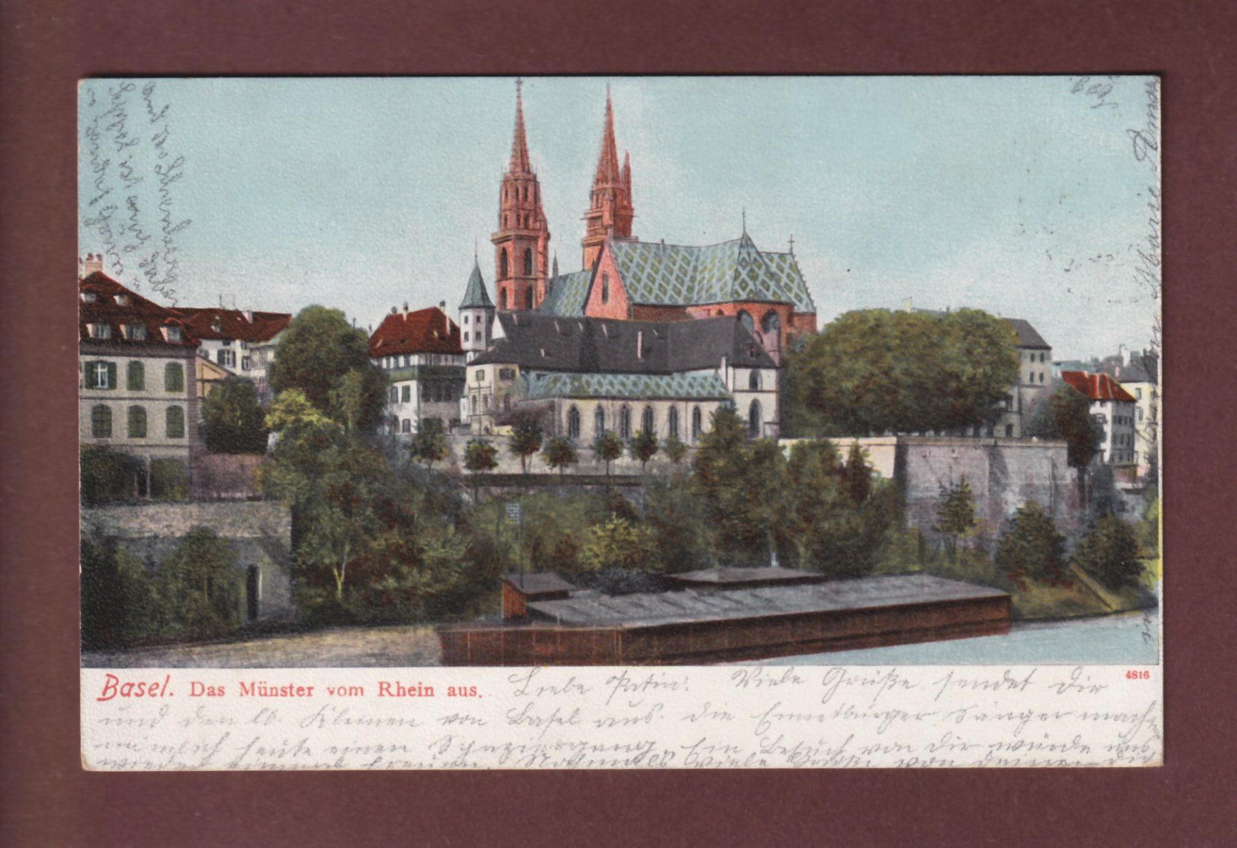 Cartoline postali: BASEL - Münster - 1906 – Usato da Pully venduto da nicecards-shop