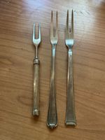 3 Serviergabeln silber versilbert