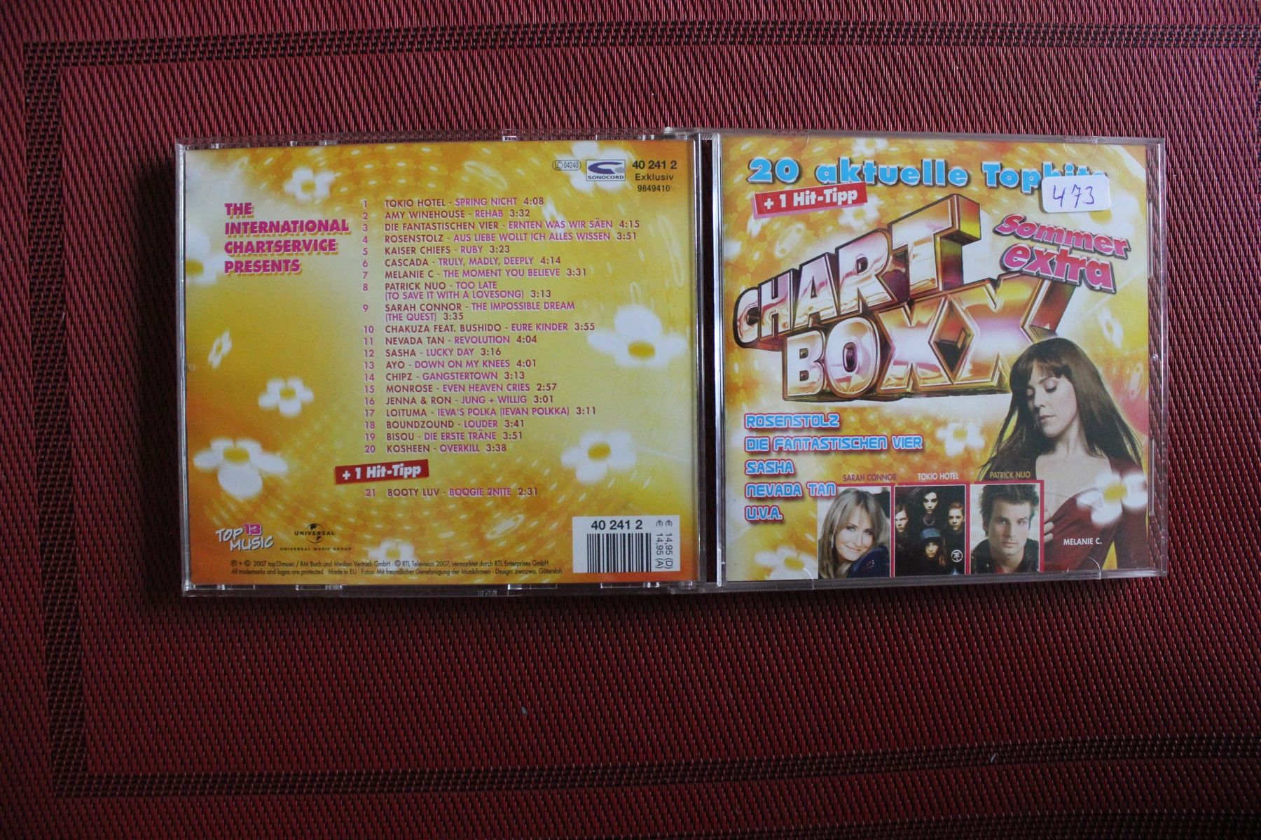 CDs: Chart Boxx 20 Aktuelle Top Hits Sommer Extra ( 473) – Gebraucht aus Geroldswil von CD-Verkauf-2022