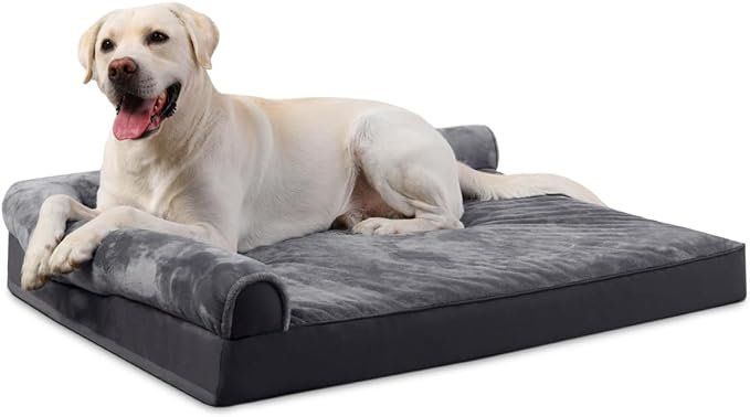 hundebetten luxus Grey Donut Dog Bed - Beruhigendes Kunstfell-Nest fr kleine bis XL-Hunde