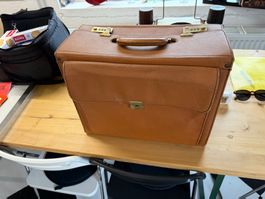 Oldtimer-Werkzeugkoffer, Lederkoffer, Aktenkoffer