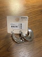Shiny Silver Mid Hoop Earrings