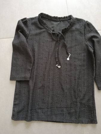 Bluse Schwarz Gr S-M
