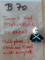 Legofigur Kopf und Torso zu Figur  sr003 /B70
