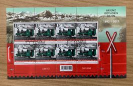 💥Kleinbogen «125 Jahre Brienz Rothorn Bahn» - gestempelt