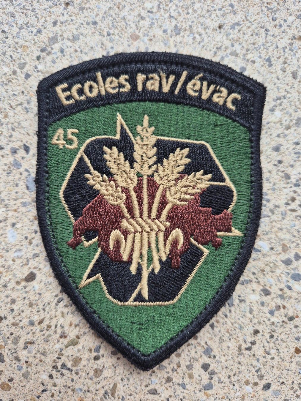 Schweizer Armee Placchette & Badge: *** Badge Ecoles rav evac 45 mit klett *** – Nuovo (secondo la descrizione) da Riedholz venduto da fr_sIruP