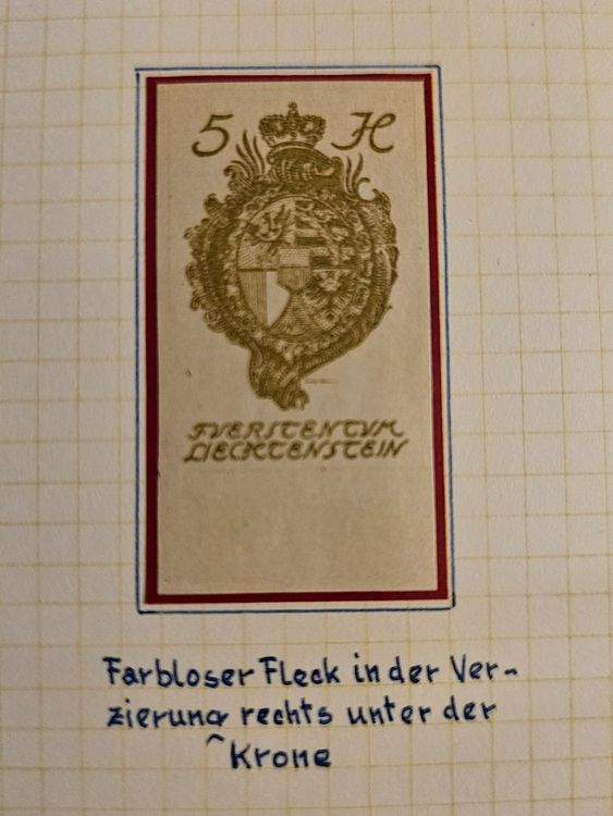 Tutti i francobolli: FL  17 ! ABARTE / PLATTENFEHLER / GEM. BESCHRIEB AUF FOTO – Nuovo (secondo la descrizione) da Rombach venduto da Kunstmarkart