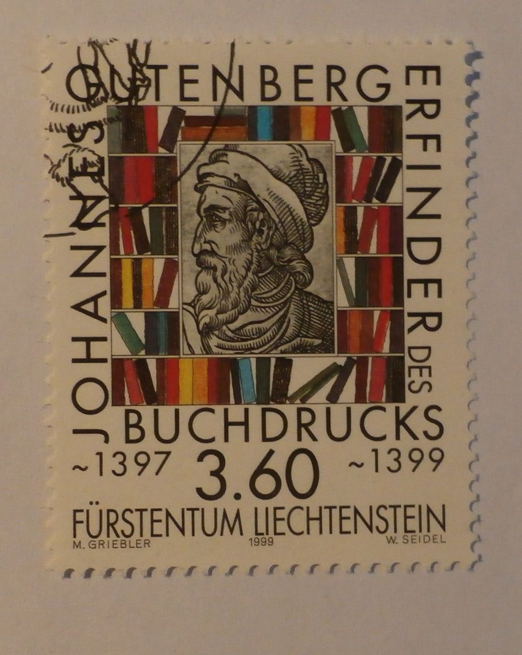Tous les timbres: FL J.Gutenberg  Buchdruckerfinder 1999 – D'occasion à Kehrsatz par Bernherb2