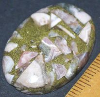 Cabochon L-4124 – Spiny Kupfer Rhodochrosit 30x20mm