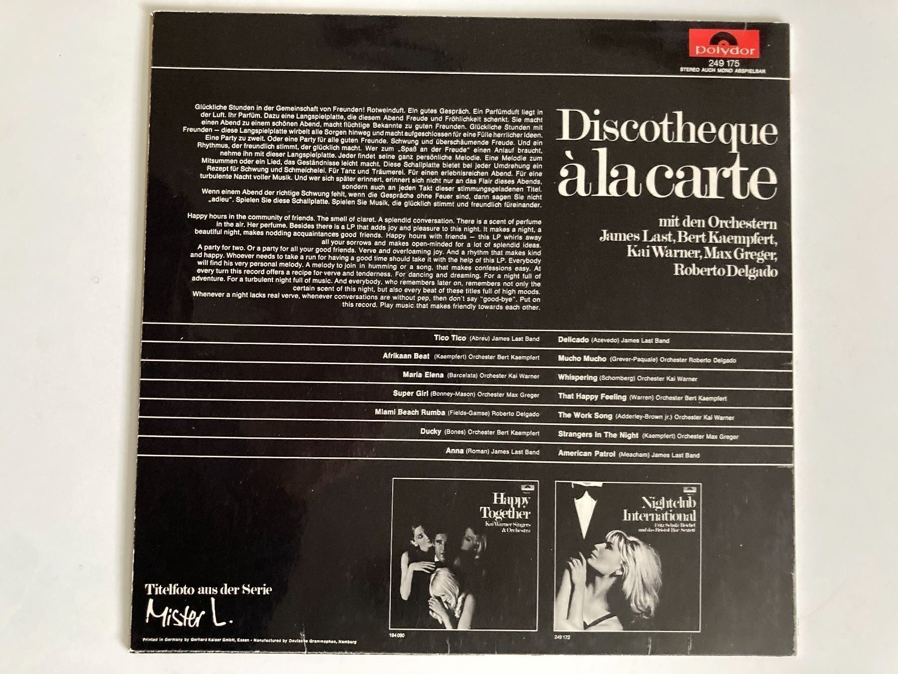 Dischi in vinile: Discotheque à la carte – Usato da Zürich venduto da Chaeffeler 1