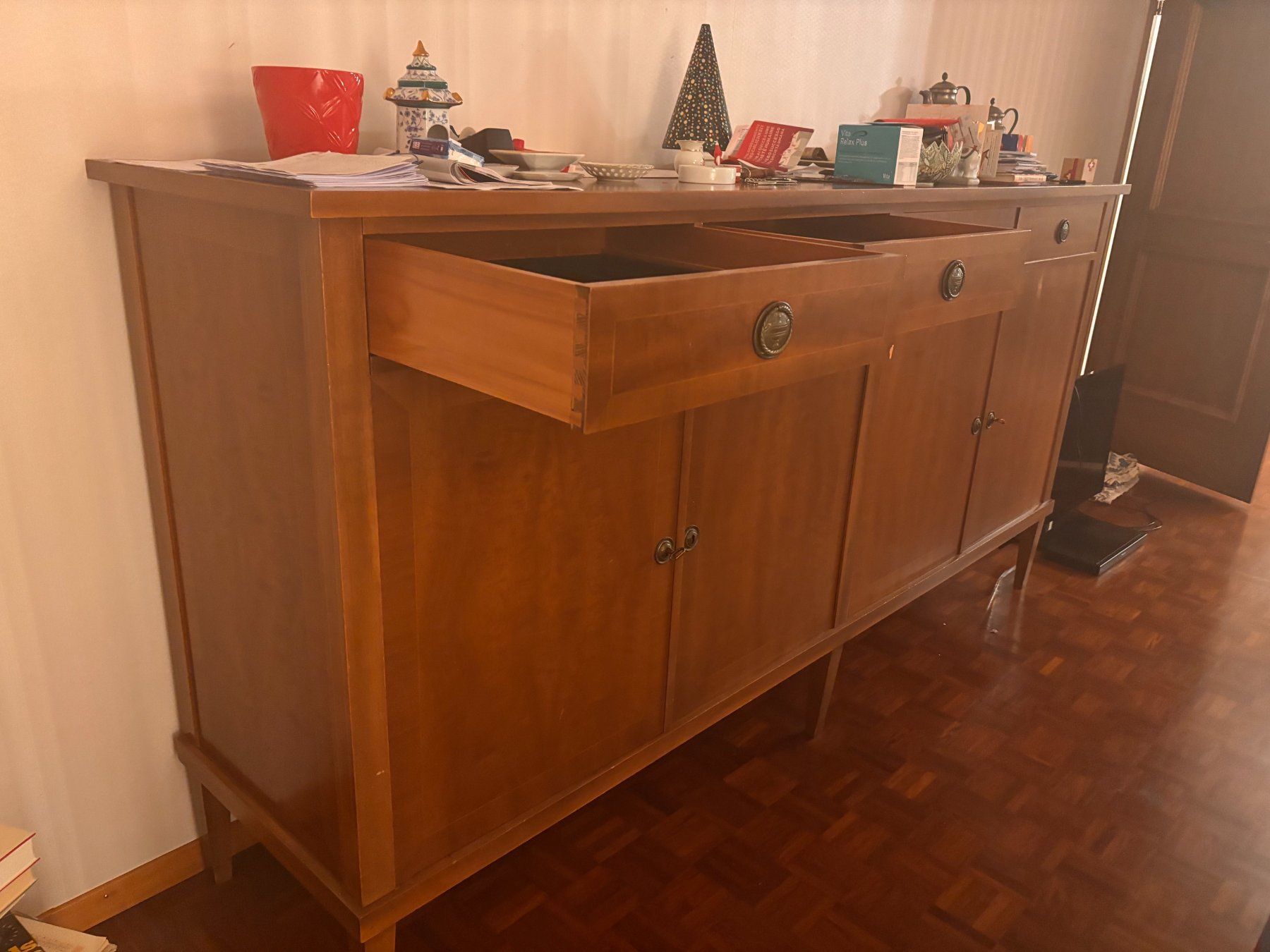 Credenze: Kirschbaum Buffet im Biedermeier Stil – Usato da Goldau venduto da Anmala 1