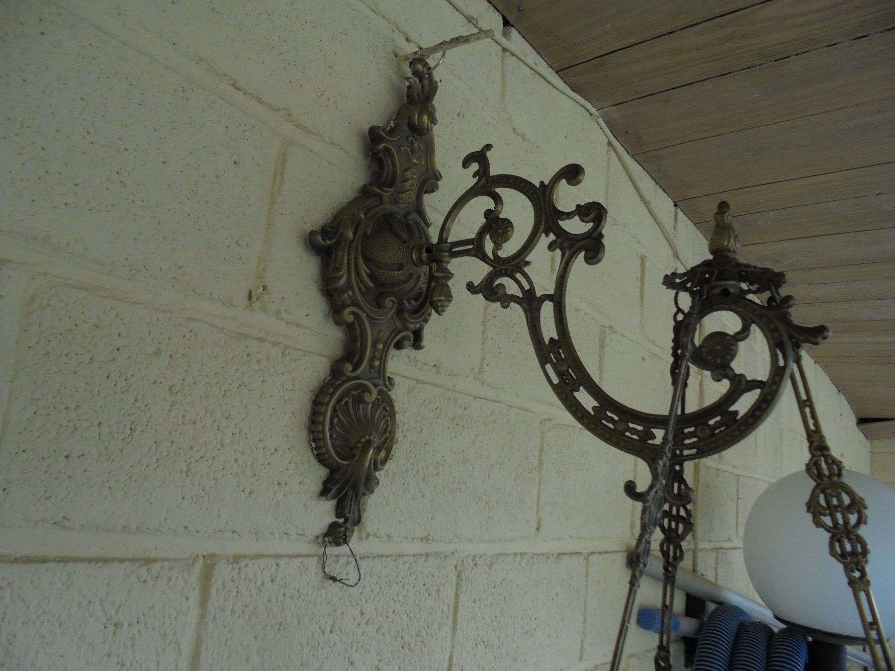 Lampade: Antike Wandpetroleumlampe, ca. 1930-40 – Usato da Camorino venduto da Hunpete 2