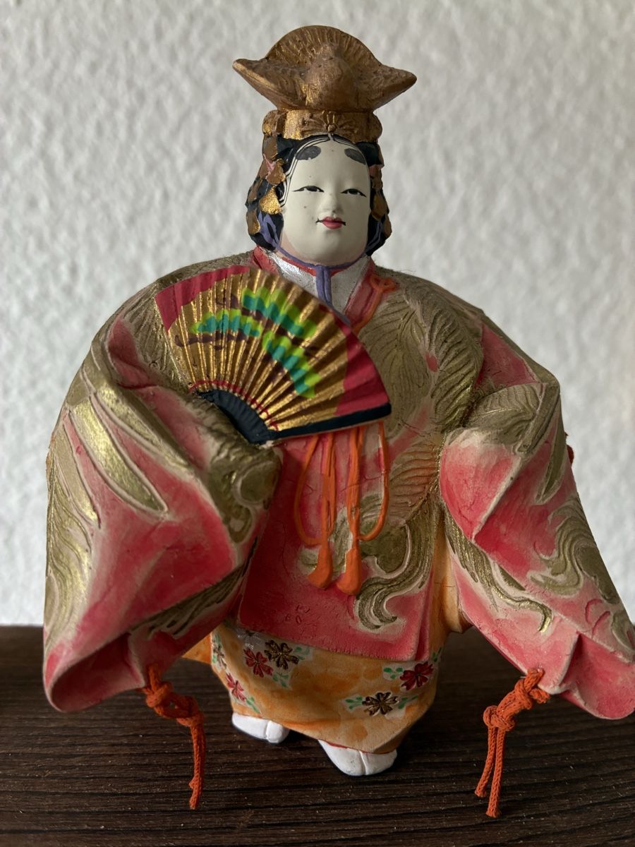 Statuette: Japon antique personnage de theatre noh dance – Usato da St-Aubin-Sauges venduto da asianart 1