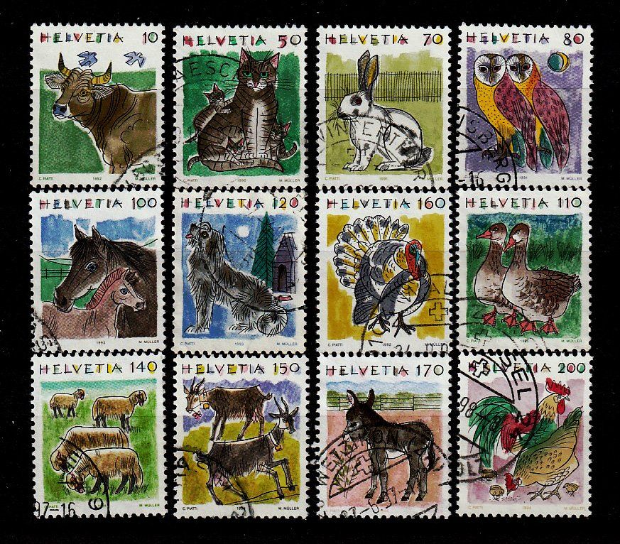 Tutti i francobolli: 1990-1995 Serie Tiere – Usato da Arlesheim venduto da gaugi43