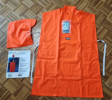 Rukka Regen-Poncho mit Kapuze, Kinder Velo Neonorange, Neu