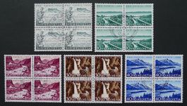 PP 1954, Serie Viererblöcke B66-B70, Ersttag italienisch