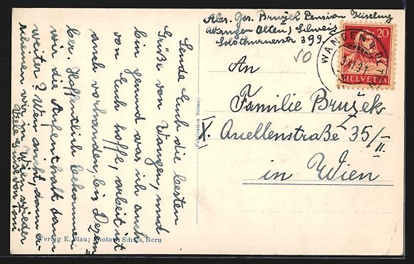 Cartoline postali: Wangen b. Olten, Teilansicht mit Kirche – Usato da Berlin venduto da bartko-reher 1