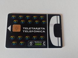 Telefon Wertkarte Telefónica 1000PTS aus Spanien