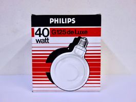 PHILIPS G125 de Luxe Ø 120mm 40 Watt Klar E27 Kugellampe NEU