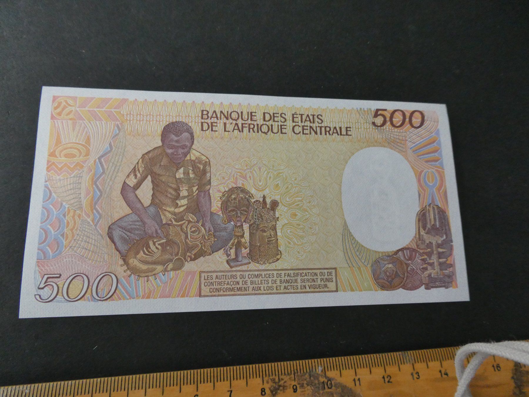 Banconote: Gabon 1985, 500 Francs ungefaltet – Usato da Hinterforst venduto da Rohusri 1