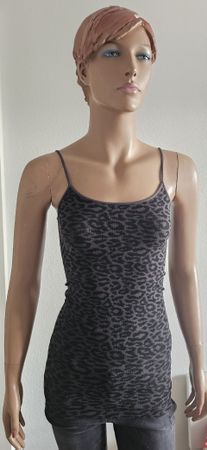 Neues Nikibiki Top, Onesize, Grau/Schwarz