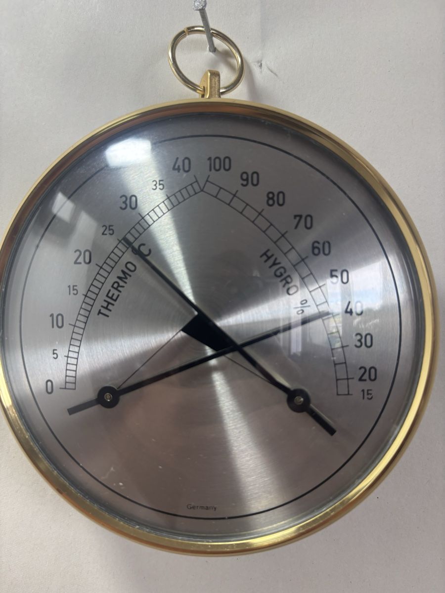 Misurare: Rundes Thermometer Hygrometer, Messingrand. – Usato da Zürich venduto da Rita017