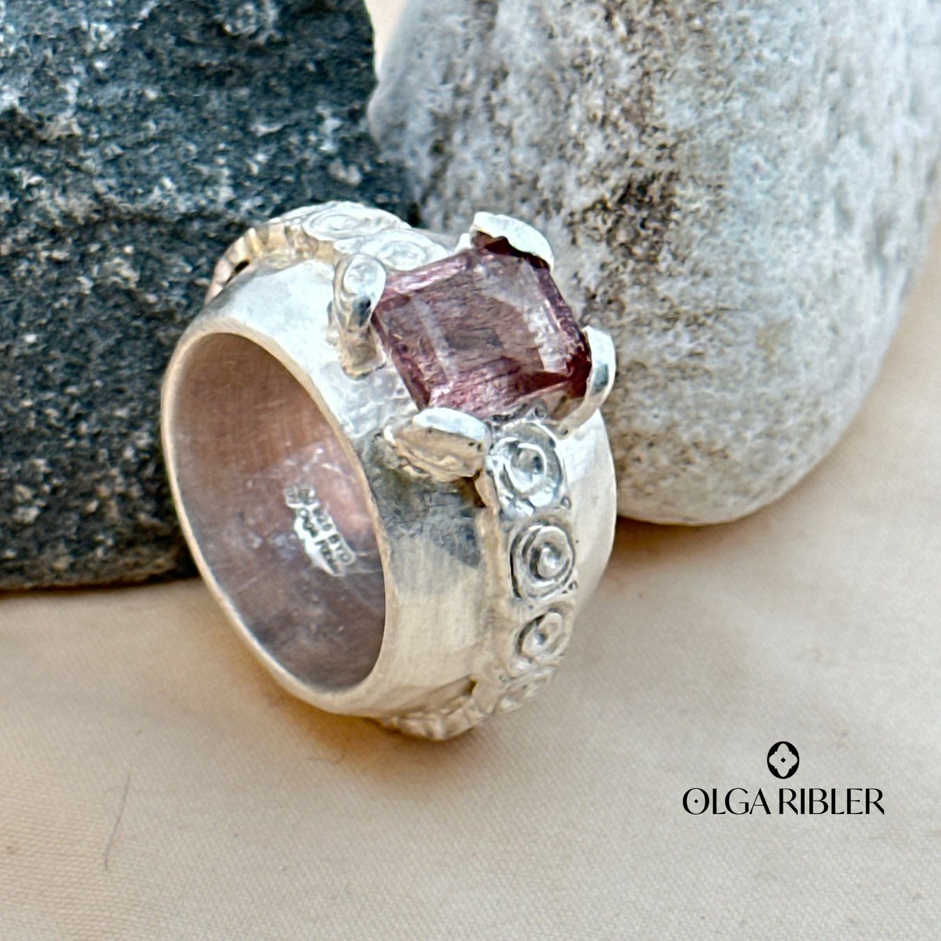 Olga Ribler Anelli: Unikate Silber Ring 925 mit Turmalinquarz Grösse 56 – Nuovo (secondo la descrizione) da Luzern venduto da Schmuckoutlet 3