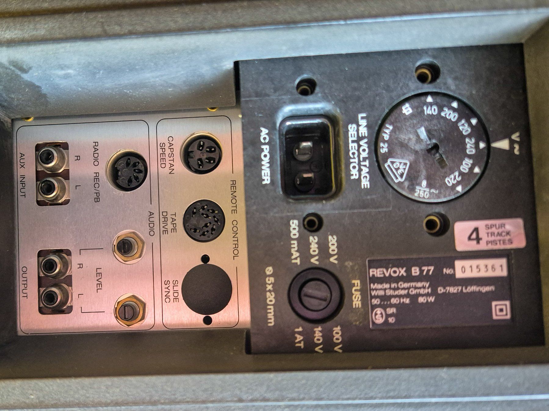 Revox Apparecchi a nastro: Revox B77 Mk1  4-Spur Tonbandgerät – Usato da Bubikon venduto da Manarola 3
