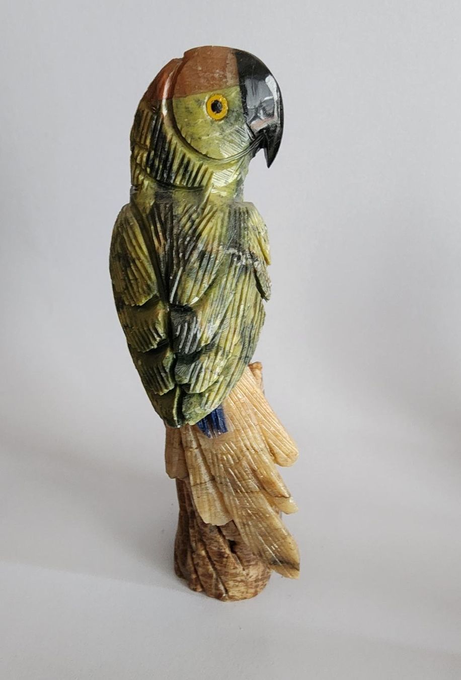 Statuette: Mineral / Halb Edelstein Papagei, Eule, Tuca Figur, NEU! – Nuovo (secondo la descrizione) da Lima- Peru venduto da Alpaka-Haus 7